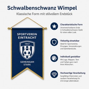 Schwalbenschwanz Wimpel – Modern und auffällig